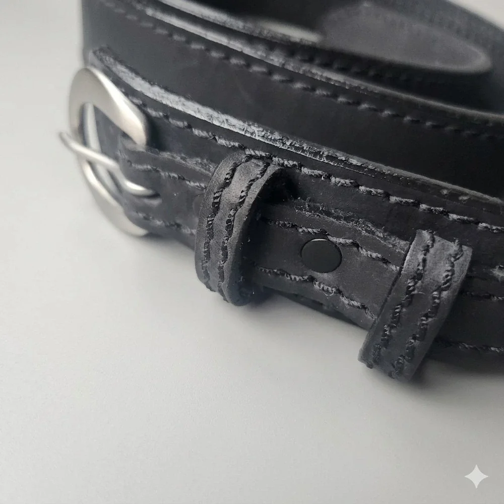 DULUTH TRADING CO. Belt Full Grain Leather Rugged Workwear 61 in. Made in USA